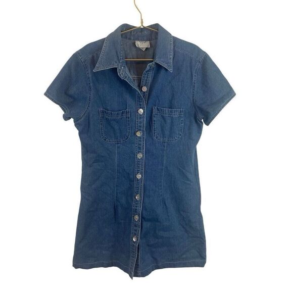 American Vintage Dresses & Skirts - American Vintage 90's denim button up shirt dress 100% Cotton ‎ Size 12